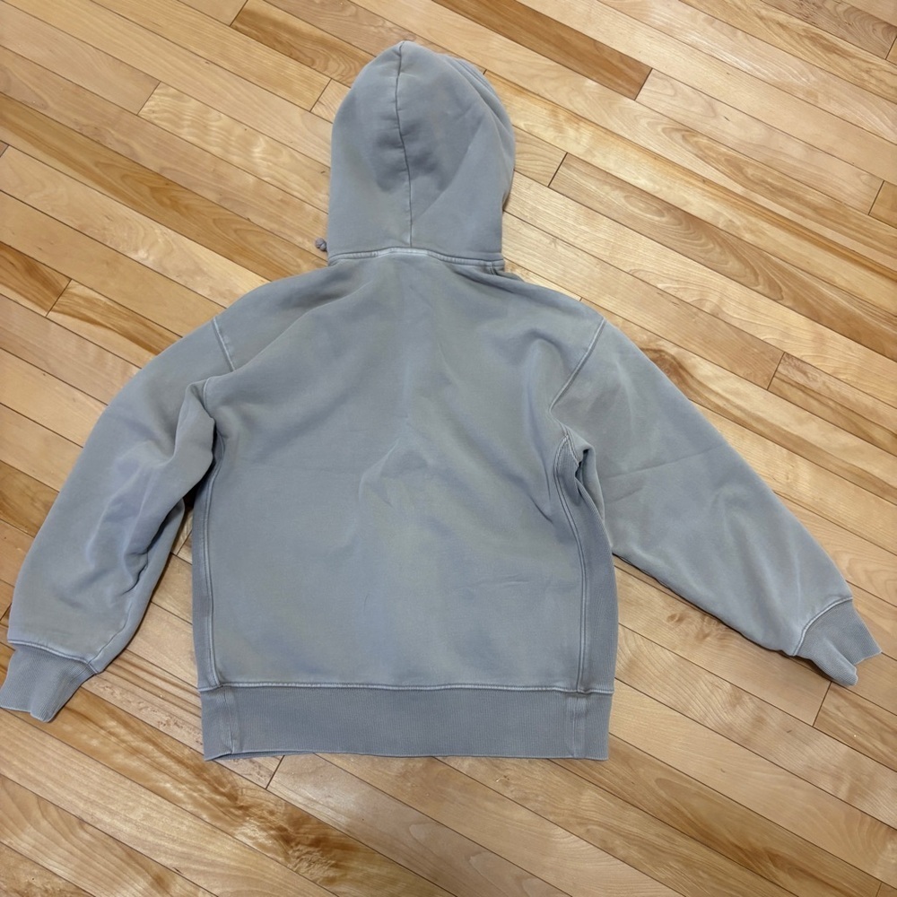 Aritzia TNA Cozy Fleece Sweatfleece Boyfriend Fit Zip Hoodie Tan Size XS - Picture 12 of 14